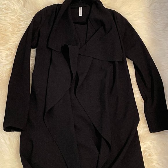 Seven Sisters Lightweight Draped Black Cardigan - Picture 1 of 4